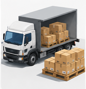 Ilustrasi layanan less than truck load untuk muatan fleksibel